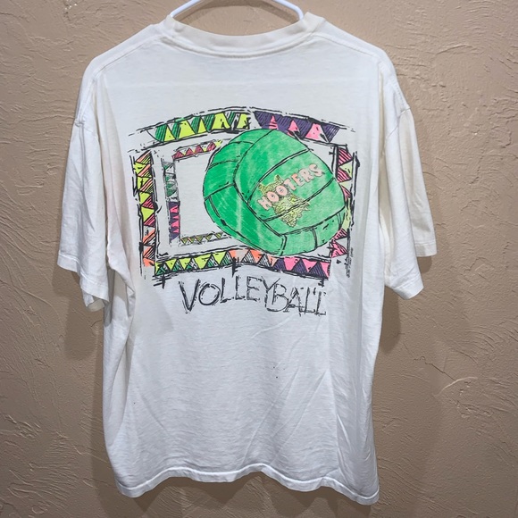 Vintage 1991 Hooters Volleyball Team Thrashed Distressed Single Stitch Shirt - Picture 6 of 12